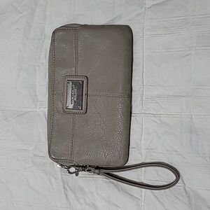 Tignanello Leather Wrist Wallet Grey
